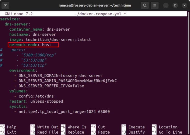 A screenshot showing the modifications needed to run Technitium as a DHCP server.