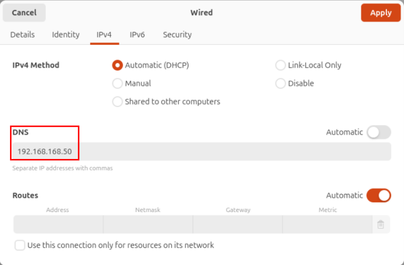 Install Technitium Linux Homelab 10 Highlight Pc Dns Settings