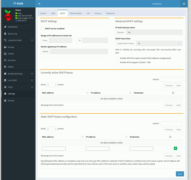 Pi Hole Dhcp Server