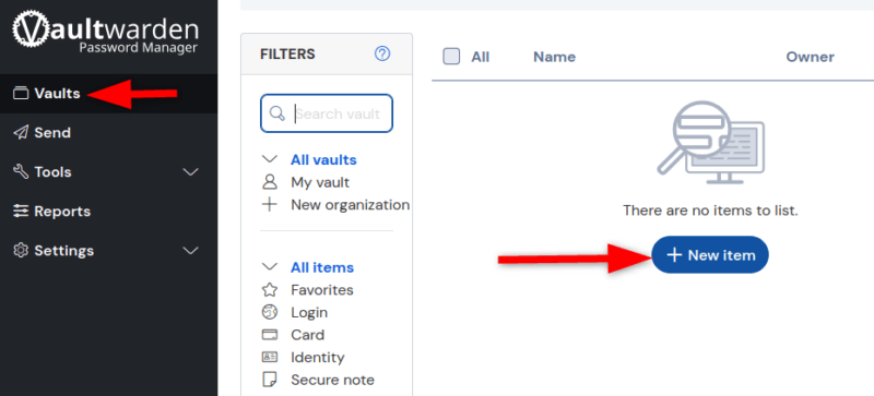 Creating New Entry for storing password.