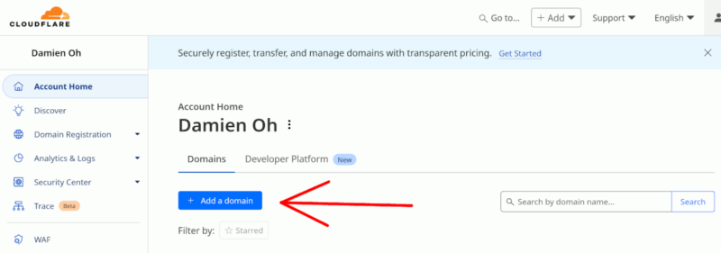 Cloudflare Add Domain