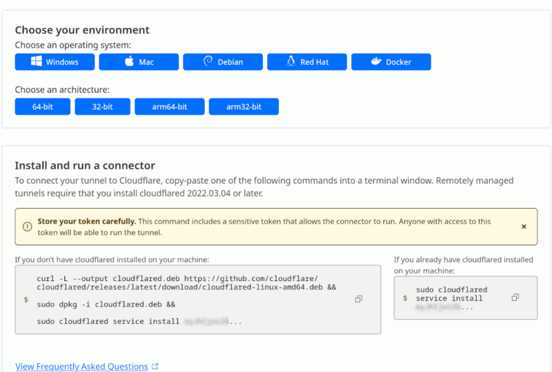 Cloudflare Command Install Connector