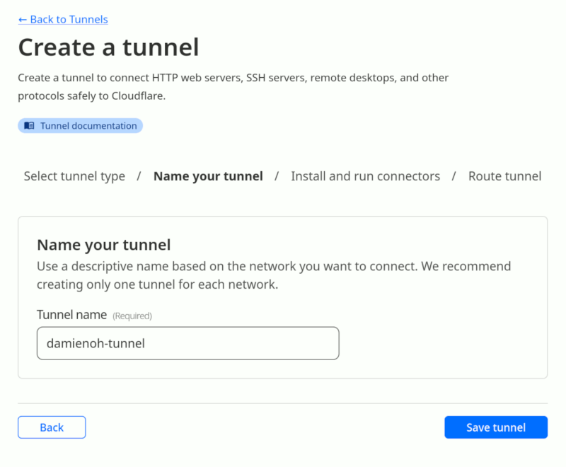 Cloudflare Create Tunnel