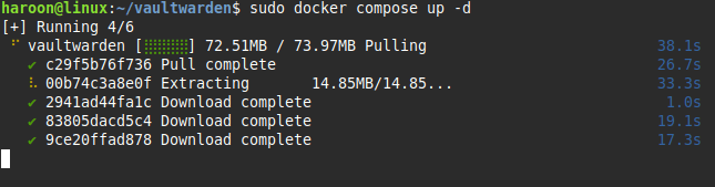 Composing Docker Yaml File of Vaultwarden.