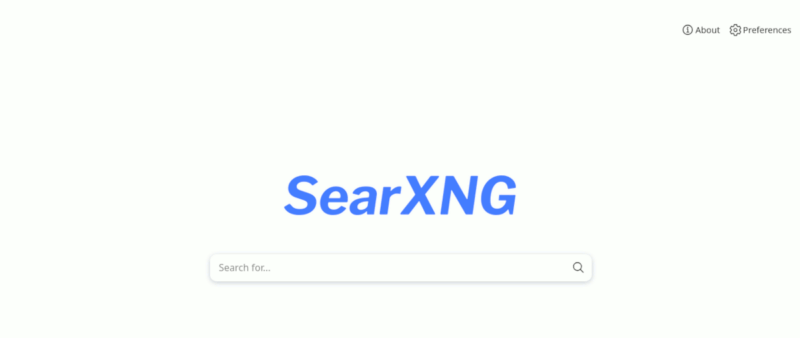 Searxng Home Page