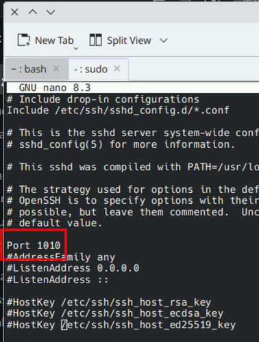 Sshd Conf Change Port