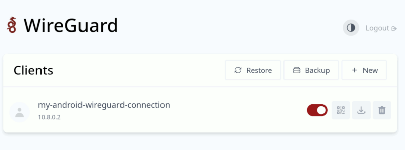 Wireguard Client List